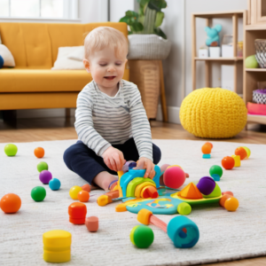 BOY Playing with Sensory toys